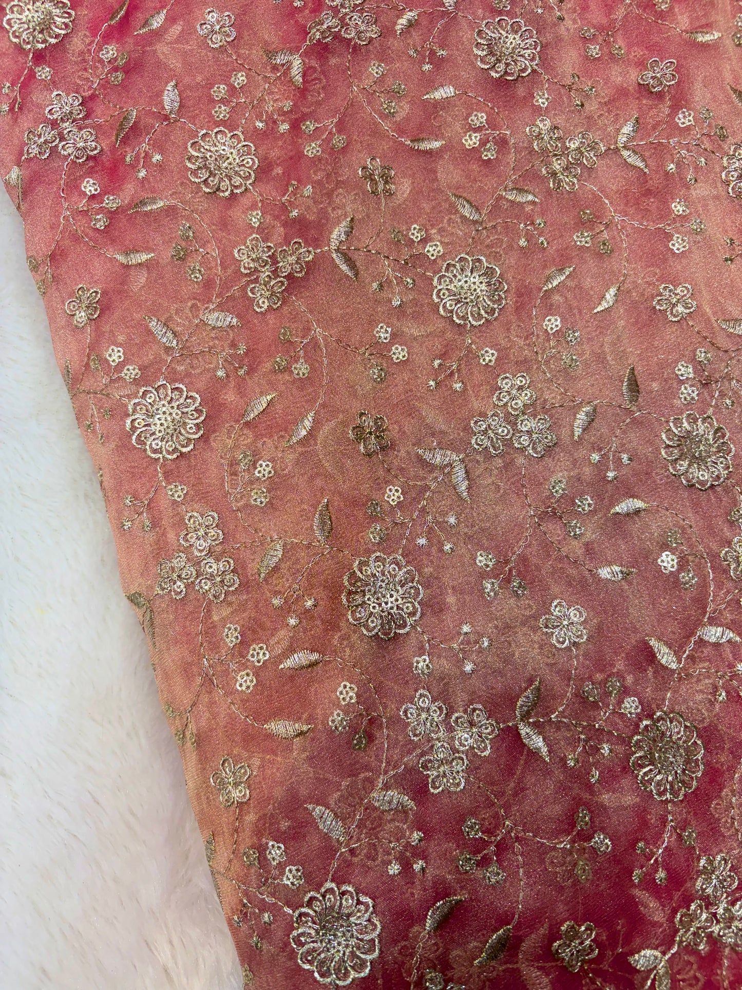 Royal Bloom Tissue Net Fabric 44width