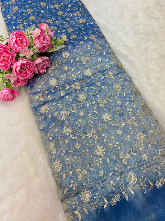 Royal Bloom Tissue Net Fabric 44width