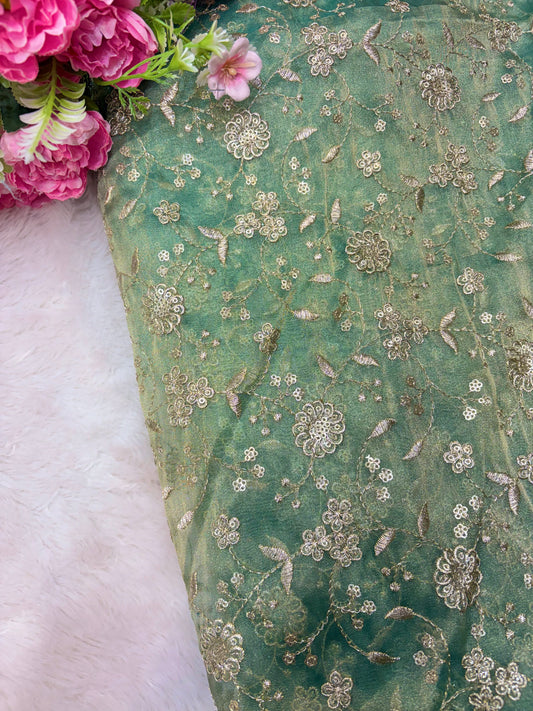 Royal Bloom Tissue Net Fabric 44width