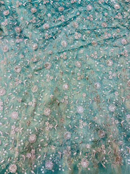 Royal Bloom Tissue Net Fabric 44width