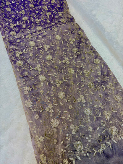 Royal Bloom Tissue Net Fabric 44width