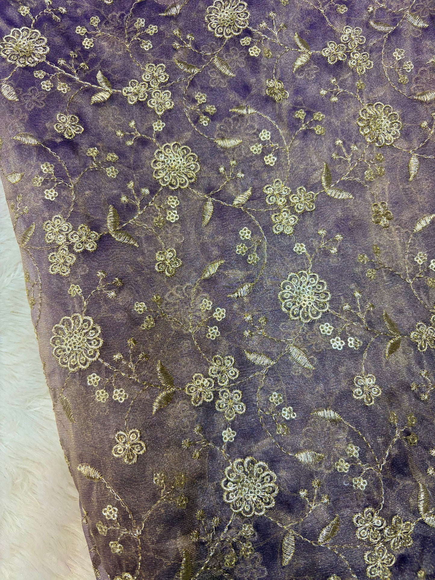 Royal Bloom Tissue Net Fabric 44width