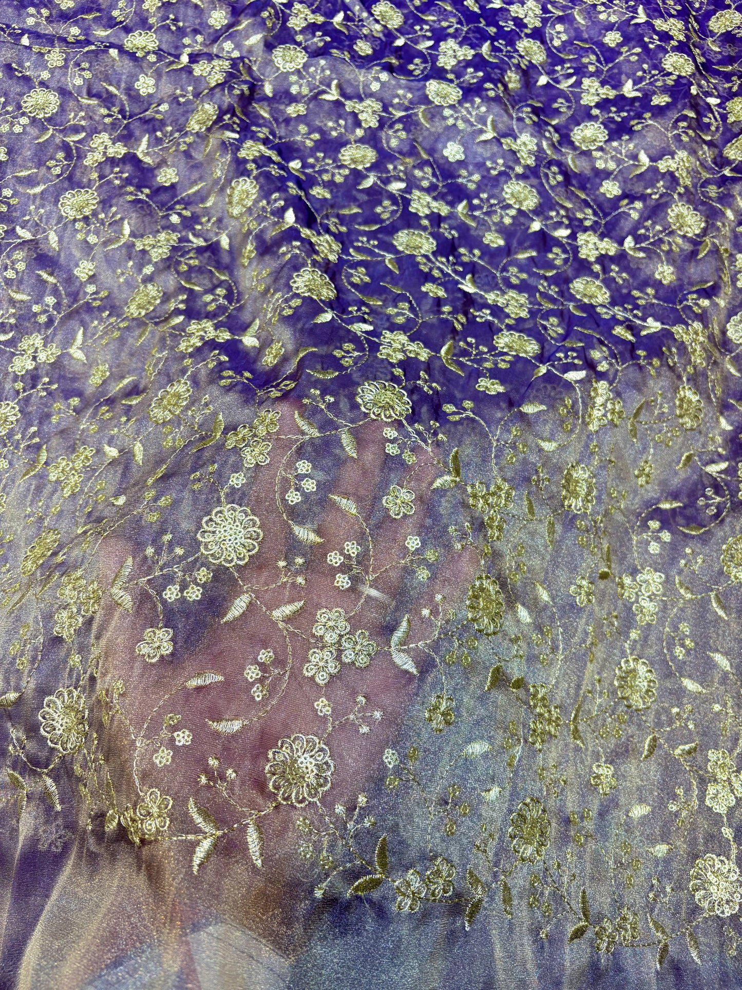 Royal Bloom Tissue Net Fabric 44width