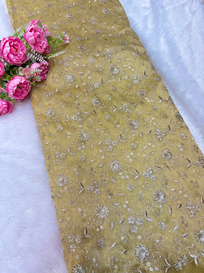 Royal Bloom Tissue Net Fabric 44width