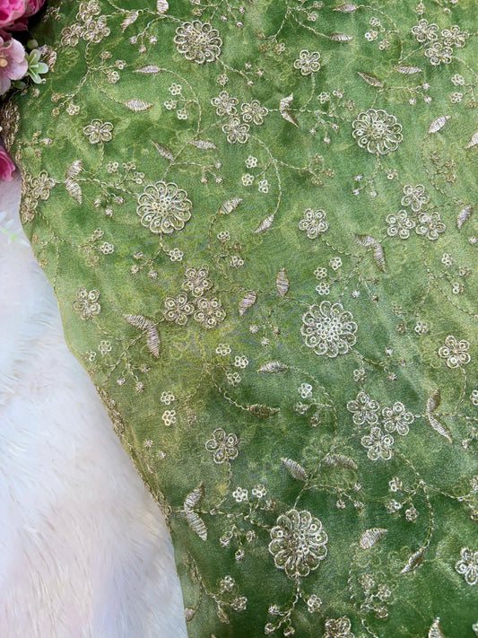 Royal Bloom Tissue Net Fabric 44width