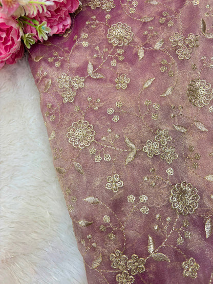 Royal Bloom Tissue Net Fabric 44width