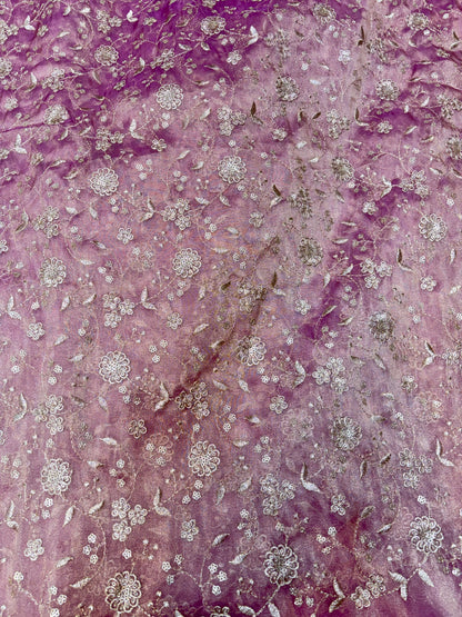 Royal Bloom Tissue Net Fabric 44width