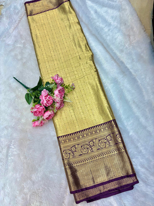 Royal Heritage Pattu Zari Weaving Fabric 44inch width