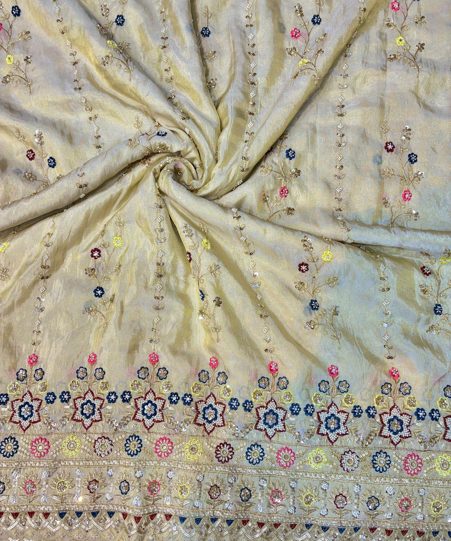 Premium Celestia Viscose Tissue Handwork Fabric 54inch width ( Dyble ) ✅