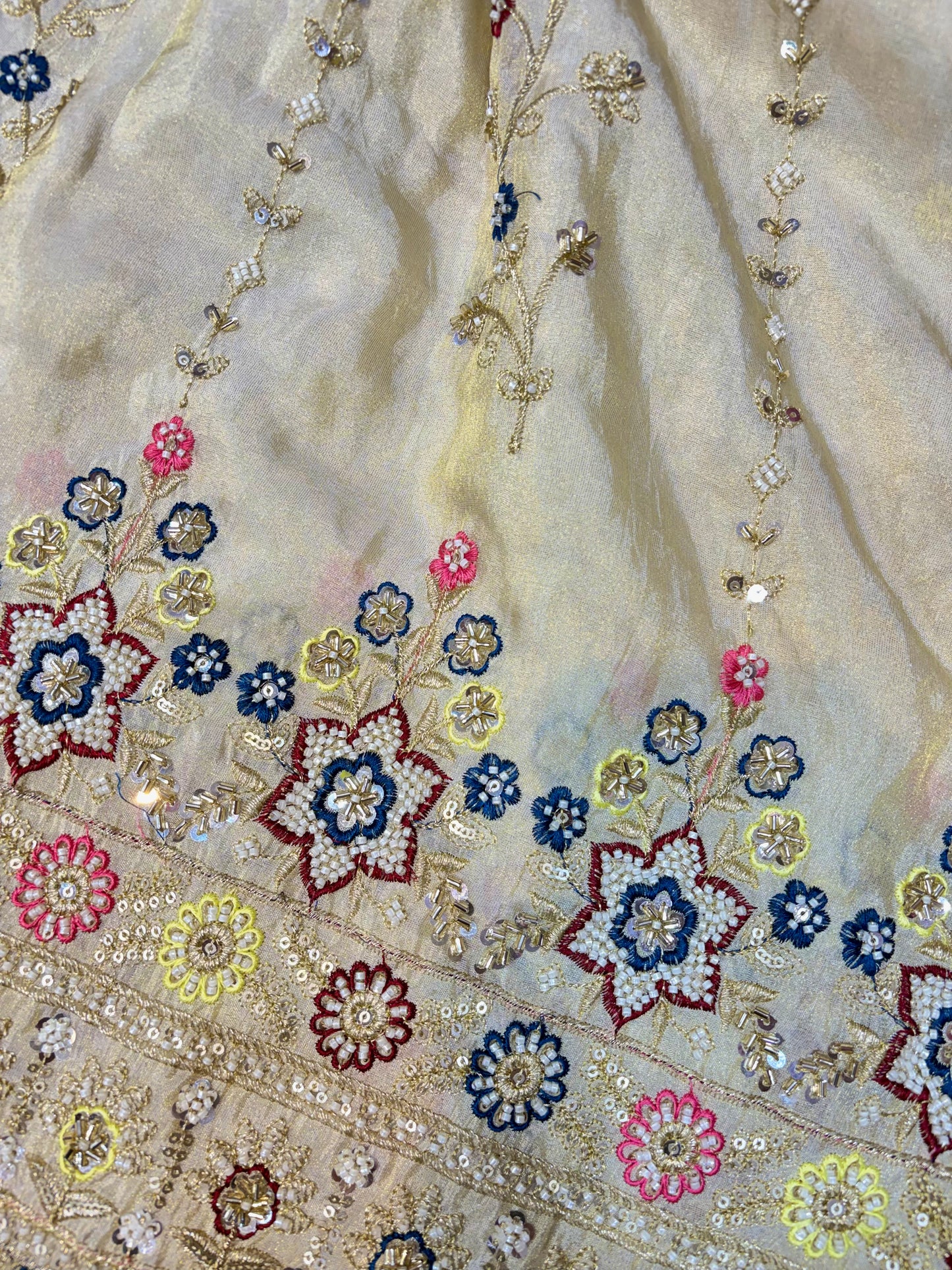 Premium Celestia Viscose Tissue Handwork Fabric 54inch width ( Dyble ) ✅