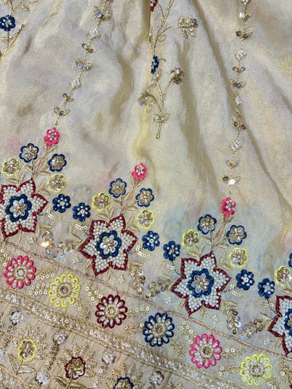 Premium Celestia Viscose Tissue Handwork Fabric 54inch width ( Dyble ) ✅