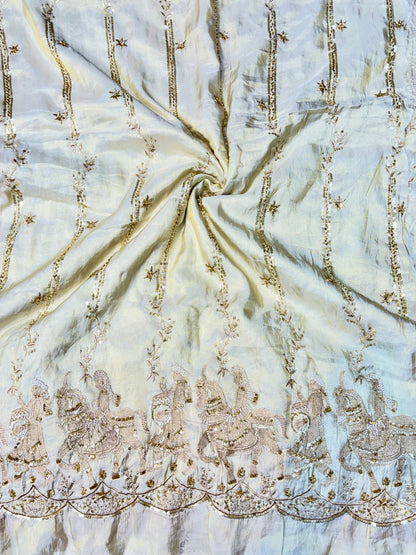 Premium Celestia Viscose Tissue Handwork Fabric 54inch width ( Dyble ) ✅