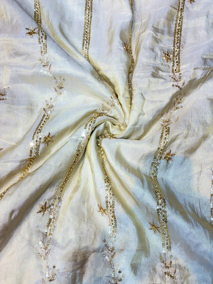 Premium Celestia Viscose Tissue Handwork Fabric 54inch width ( Dyble ) ✅