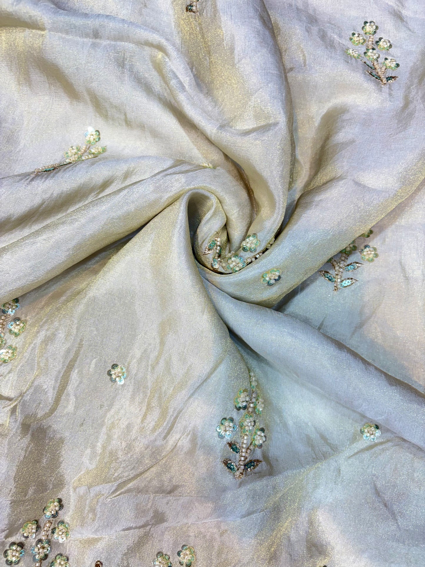 Premium Celestia Viscose Tissue Handwork Fabric 54inch width ( Dyble ) ✅