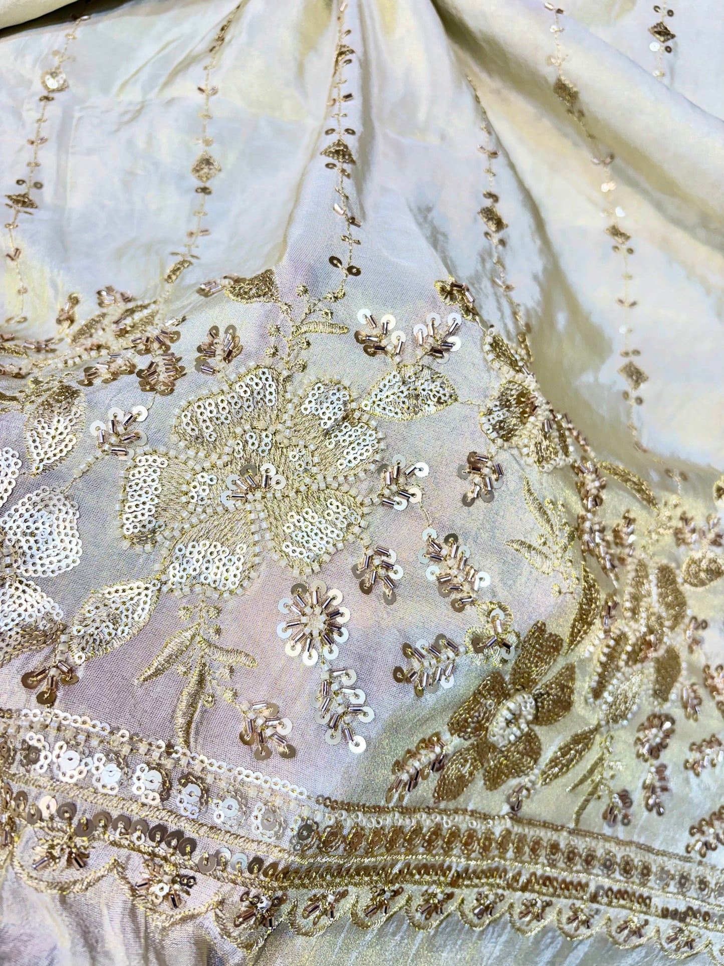 Premium Celestia Viscose Tissue Handwork Fabric 54inch width ( Dyble ) ✅