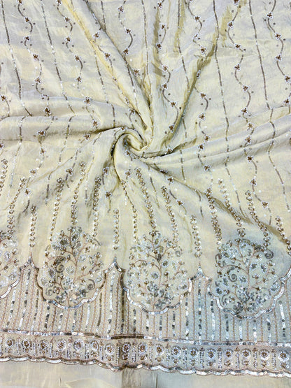 Premium Celestia Viscose Tissue Handwork Fabric 54inch width ( Dyble ) ✅