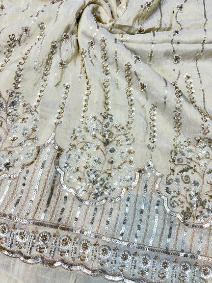 Premium Celestia Viscose Tissue Handwork Fabric 54inch width ( Dyble ) ✅