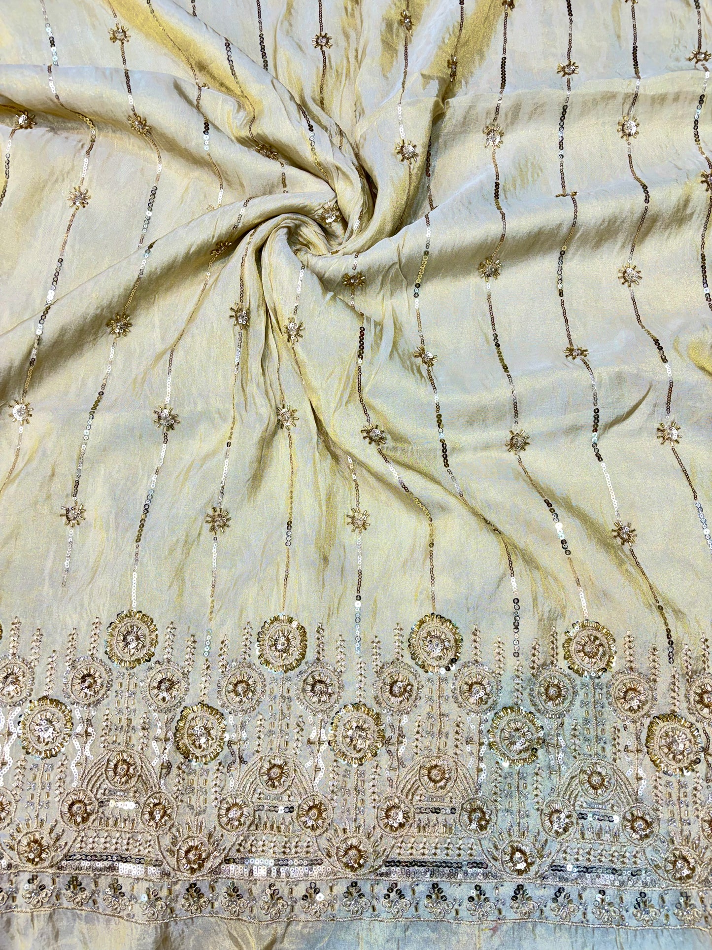 Premium Celestia Viscose Tissue Handwork Fabric 54inch width ( Dyble ) ✅