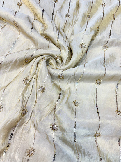 Premium Celestia Viscose Tissue Handwork Fabric 54inch width ( Dyble ) ✅