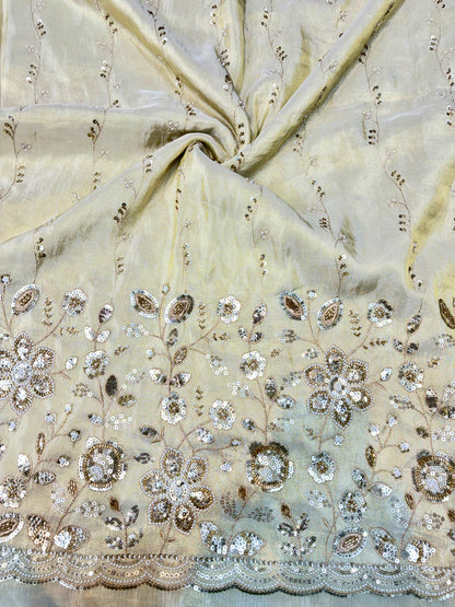 Premium Celestia Viscose Tissue Handwork Fabric 54inch width ( Dyble ) ✅