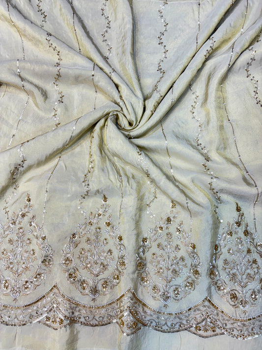 Premium Celestia Viscose Tissue Handwork Fabric 54inch width ( Dyble ) ✅