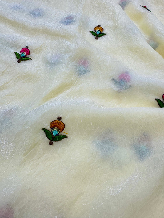 💕Beautiful 🦚 peacock Desing fendy fabric border flamingo fabrics 44-45inch width