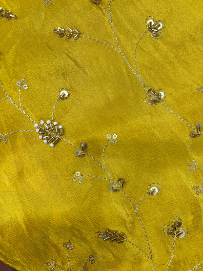 😍Royal Handwork viscouse Tissue Silk Fabric 44inch width