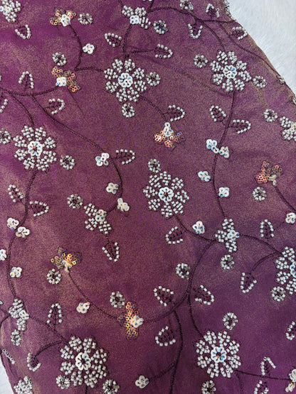 😍Royal Handwork viscouse Tissue Silk Fabric 44inch width