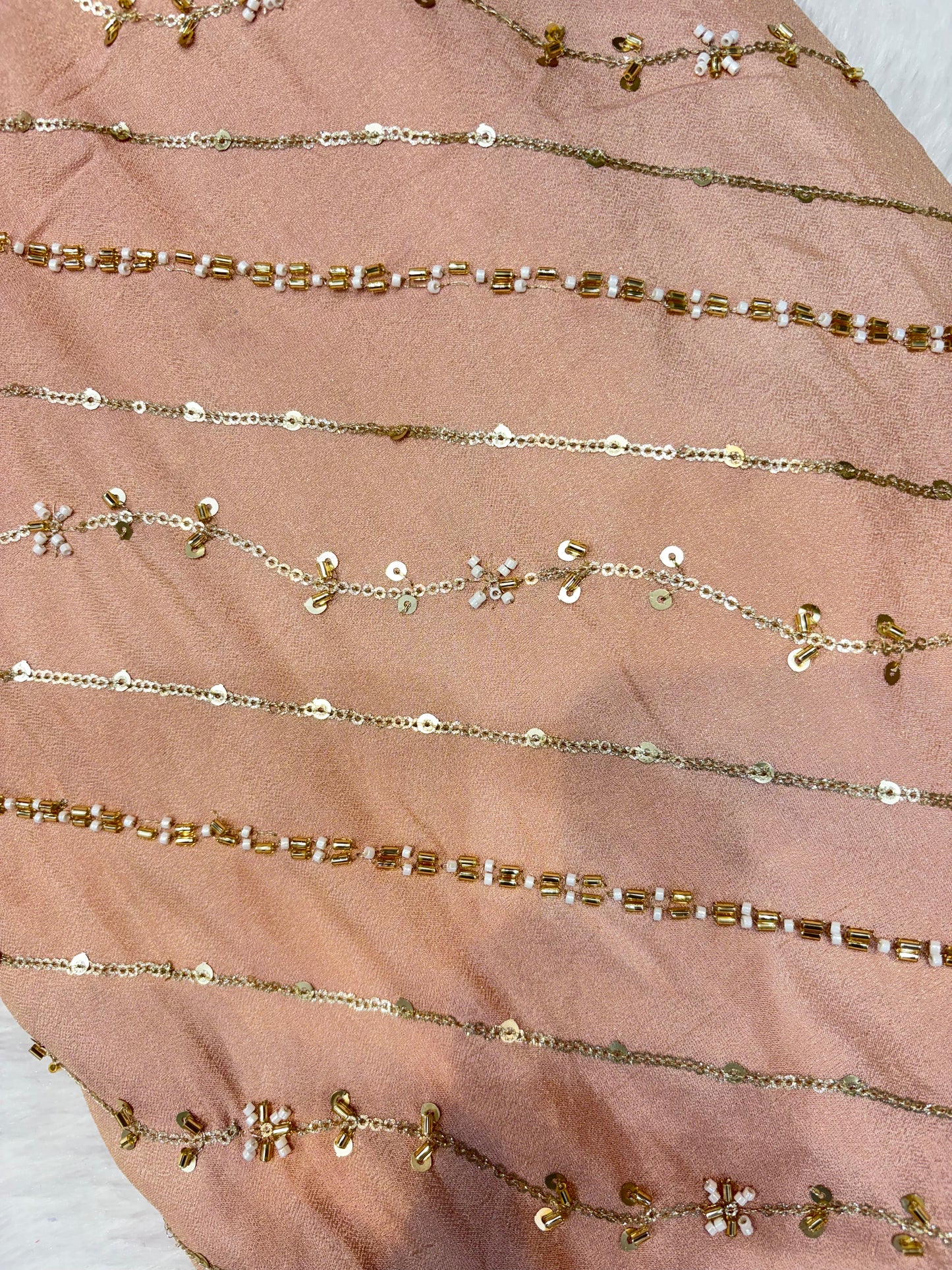 😍Royal Handwork viscouse Tissue Silk Fabric 44inch width