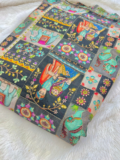 👸🤴Design exclusif 😍 imprimé en position roi-reine ♥️tissu chenon 44 pouces de large