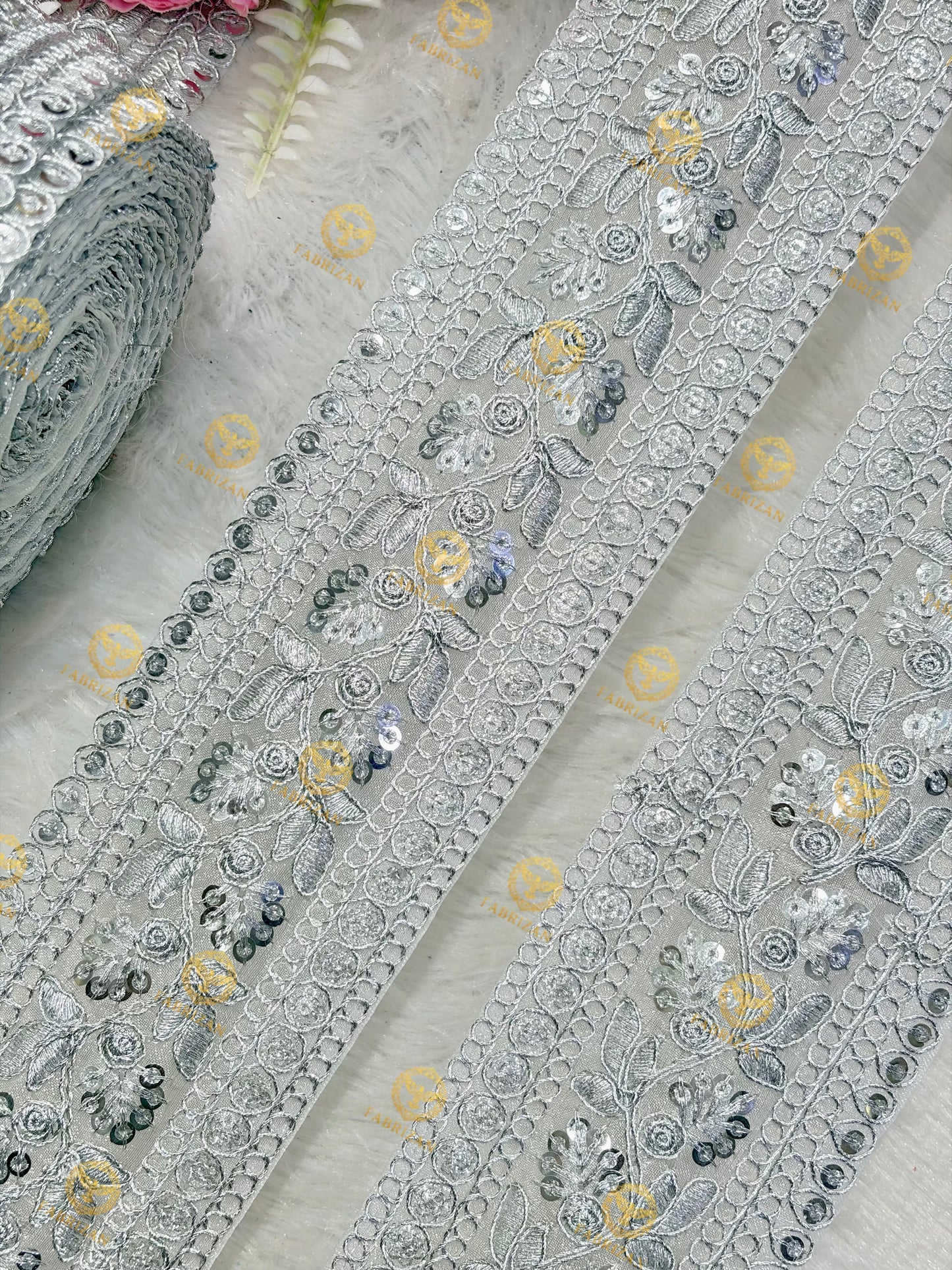 Premium Maharani Gold Zari Embroidered Lace 3inch (pack of 9 meter )  Saree border, lehenga, blouse, dupatta, gowns