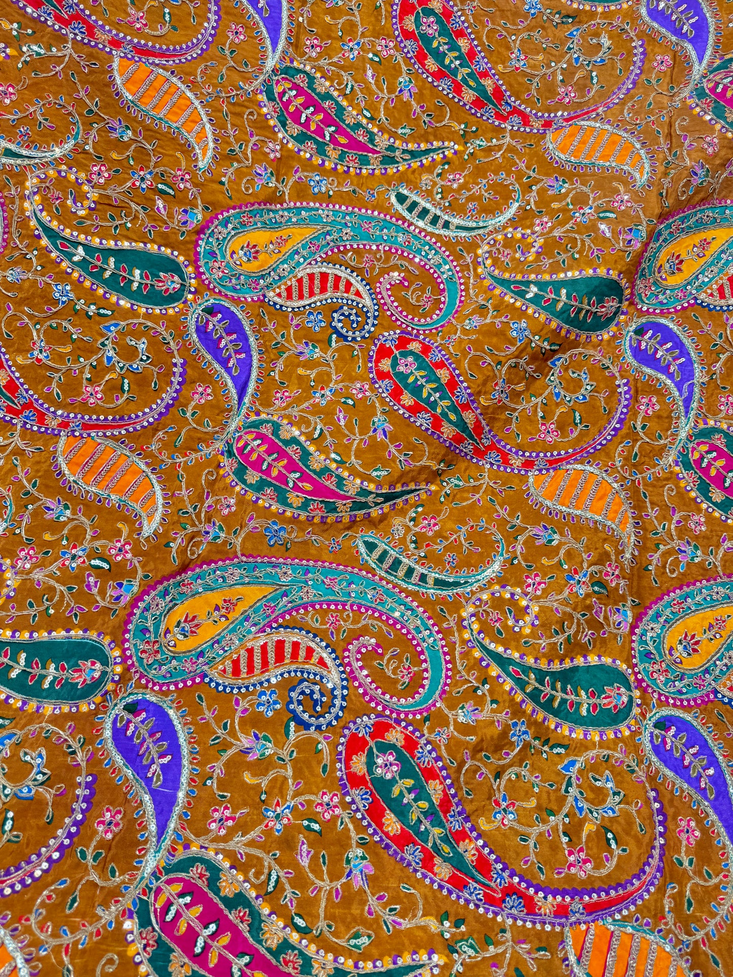 pure viscouse  natural crape luxury embroidery 44inch width