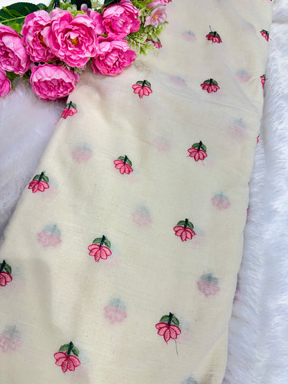 👗Kora cotton with embroidery 💐 44inch width trendy peplum tops