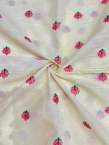 👗Kora cotton with embroidery 💐 44inch width trendy peplum tops