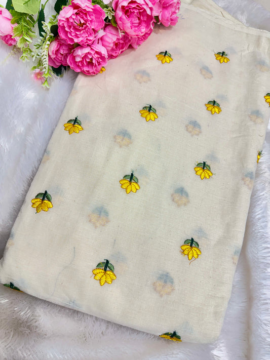 👗Kora cotton with embroidery 💐 44inch width trendy peplum tops