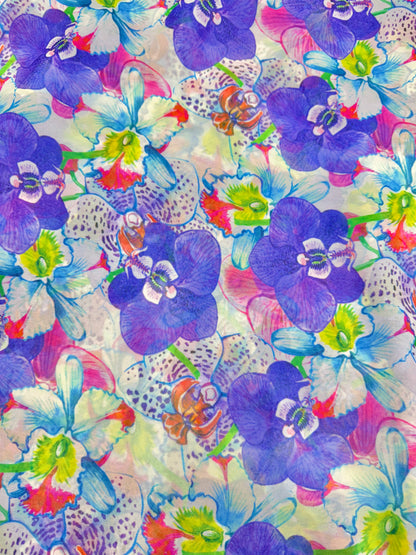 Georgette imprimée 100% douce 👗, tissu léger de 44-45 pouces de large, idéal pour les saris, les anarkalis et les robes 🥻