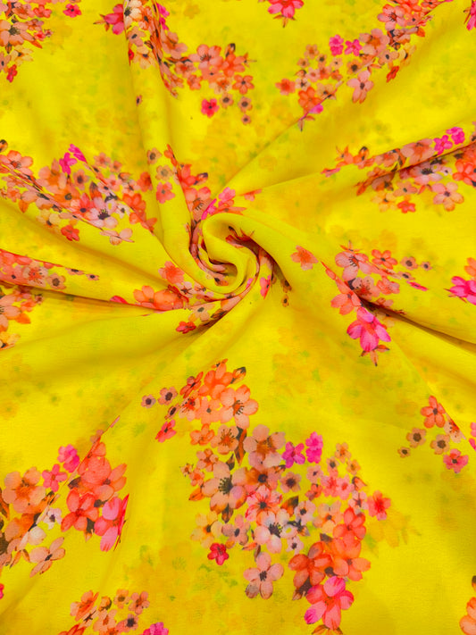 100% Soft 👗printed georgette,🥻Lightweight  44-45inch width Sare , Anarkali , dresses