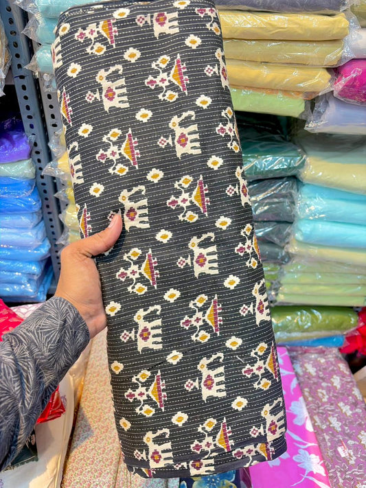 Premium Cambric Cotton Floral Print Fabric – Elegance (44” Width)