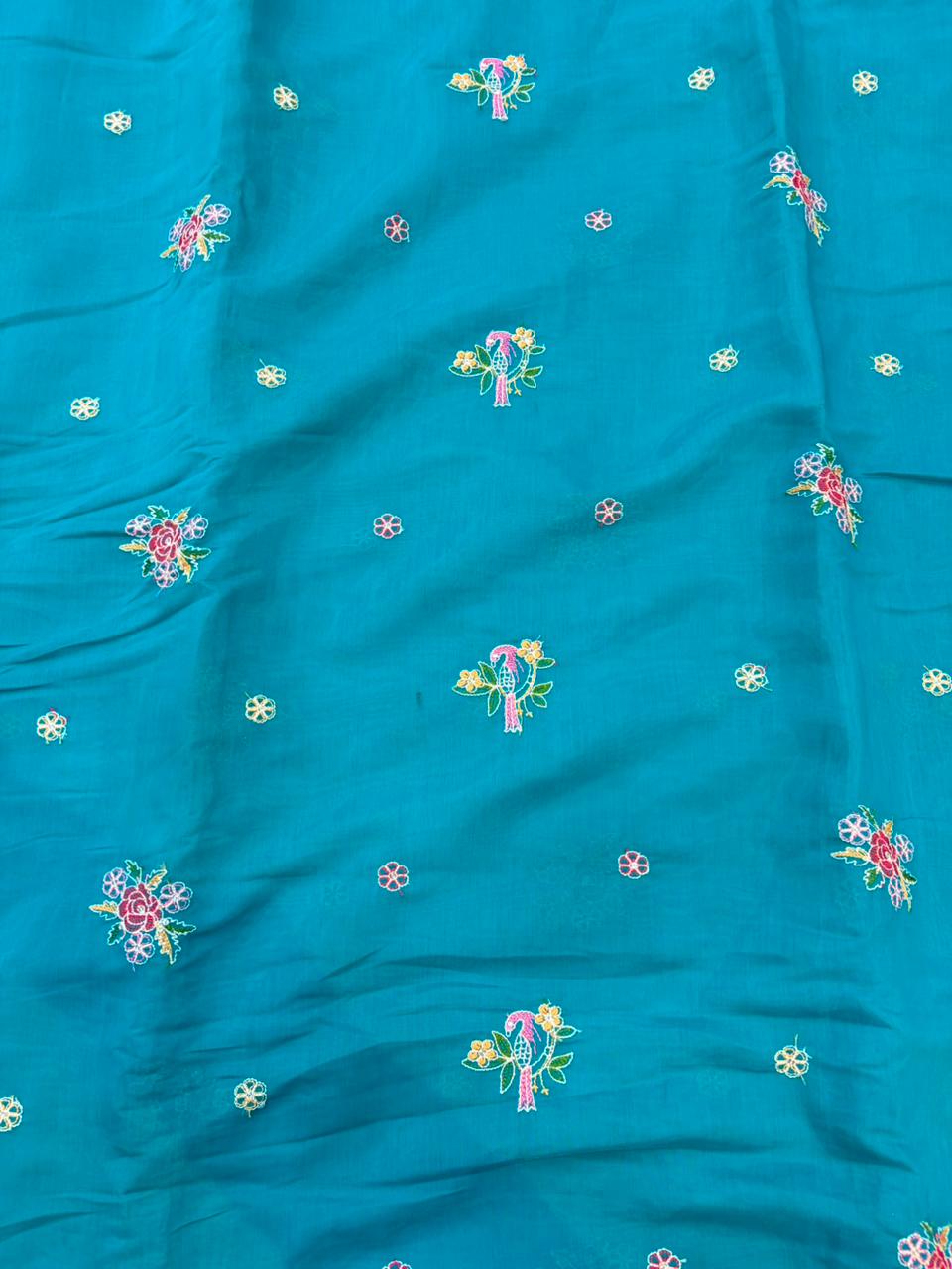 PASHPINA SILK EMBROIDERED FABRIC 44" WIDTH