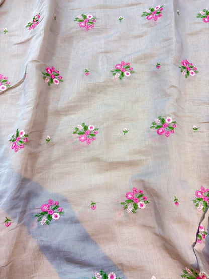 PASHPINA SILK EMBROIDERED FABRIC 44" WIDTH