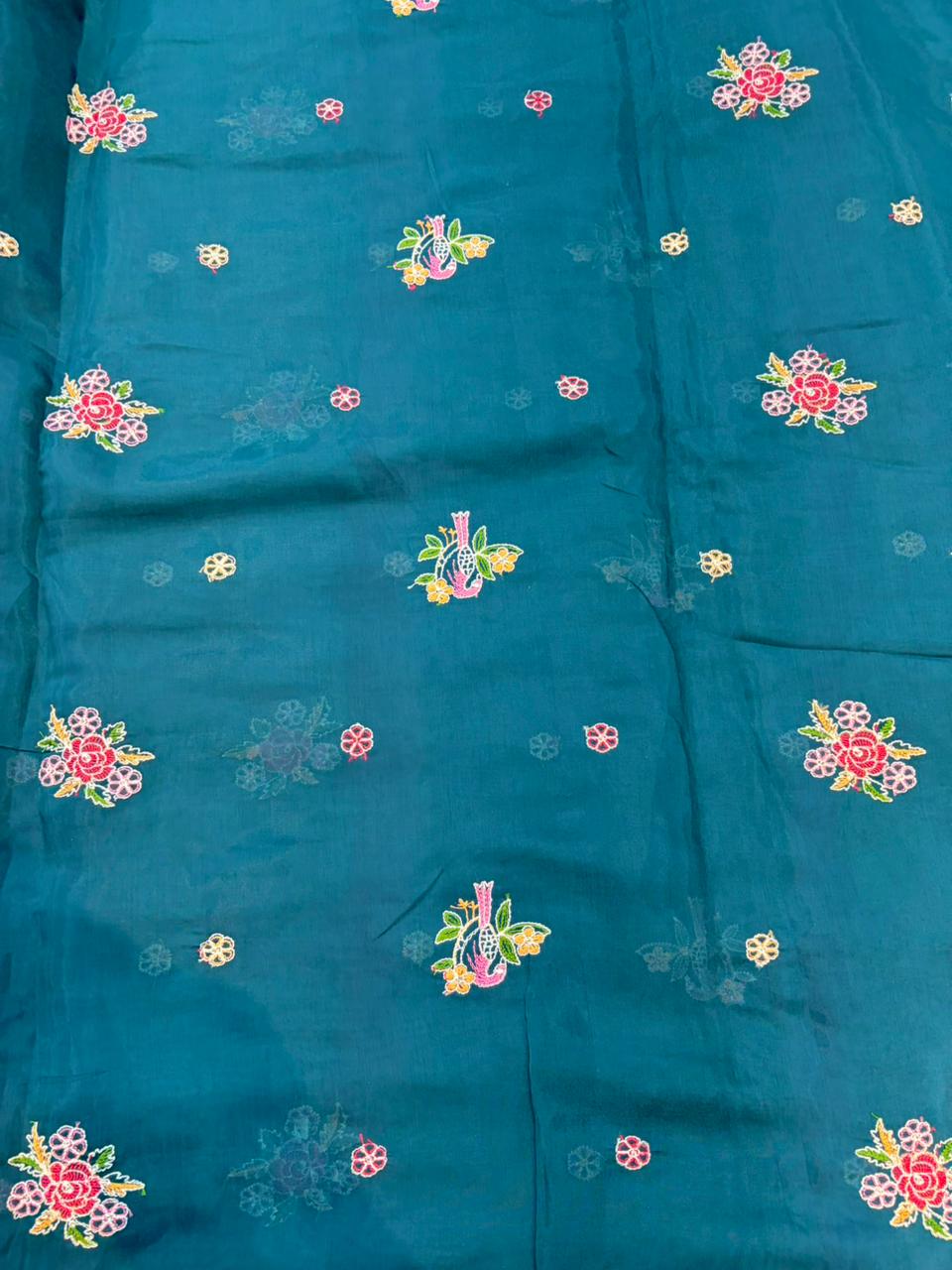 PASHPINA SILK EMBROIDERED FABRIC 44" WIDTH