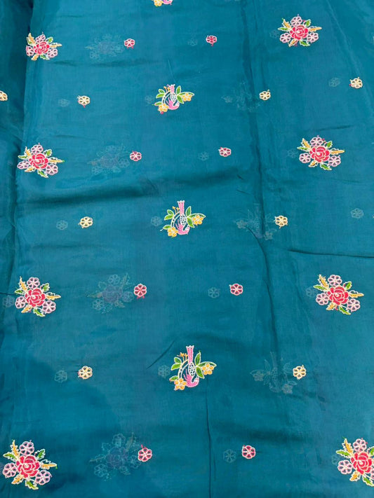 PASHPINA SILK EMBROIDERED FABRIC 44" WIDTH