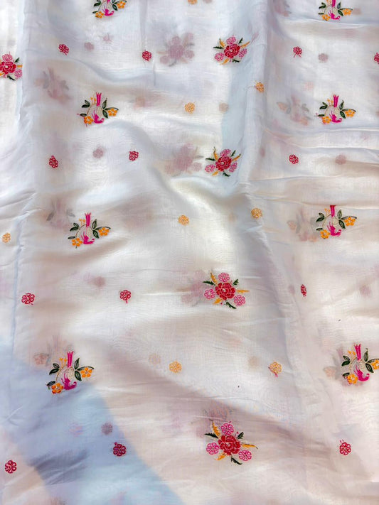 PASHPINA SILK EMBROIDERED FABRIC 44" WIDTH