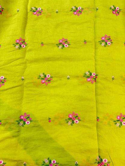 PASHPINA SILK EMBROIDERED FABRIC 44" WIDTH