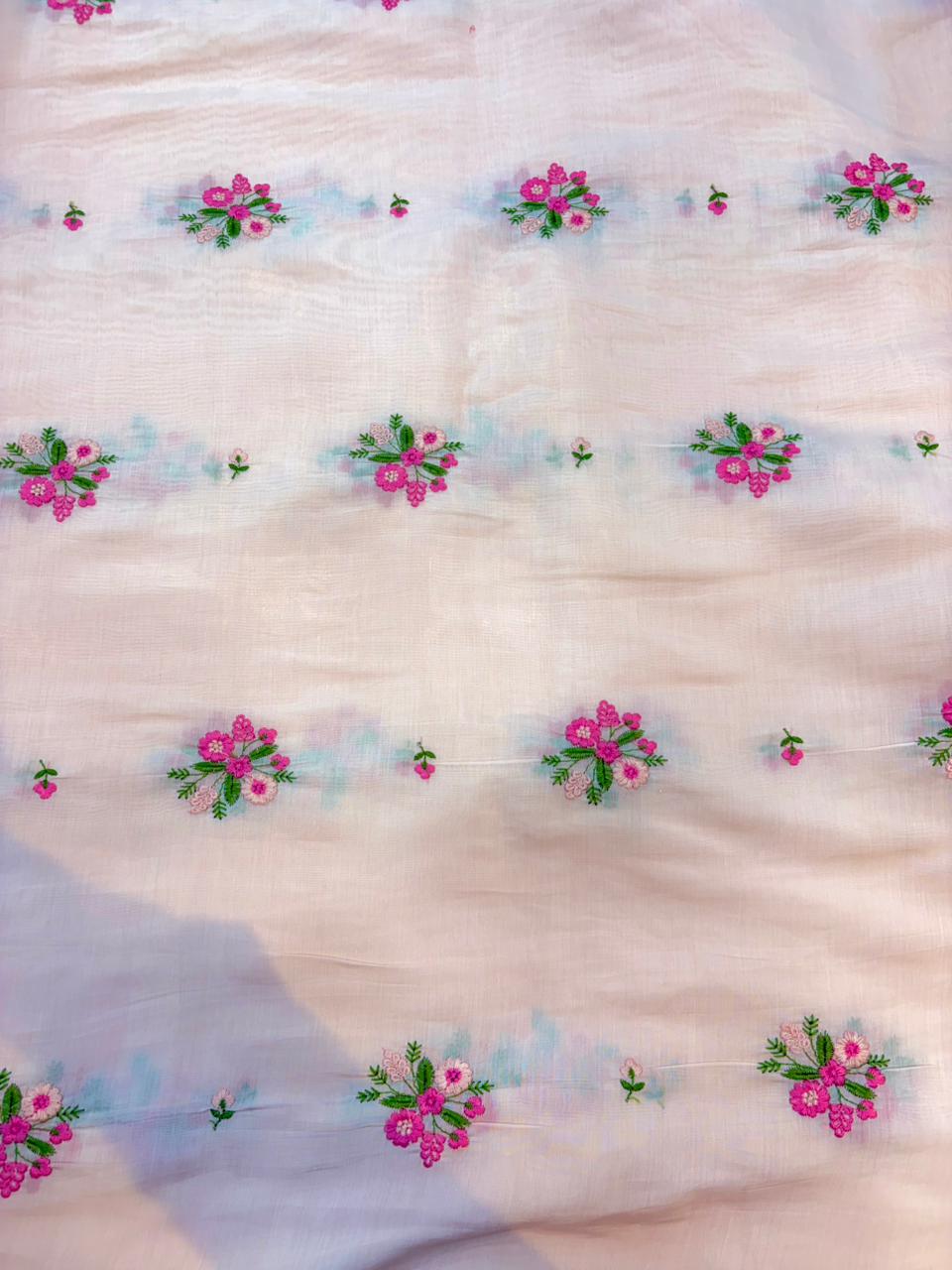 PASHPINA SILK EMBROIDERED FABRIC 44" WIDTH