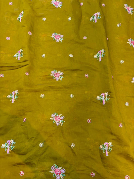 PASHPINA SILK EMBROIDERED FABRIC 44" WIDTH