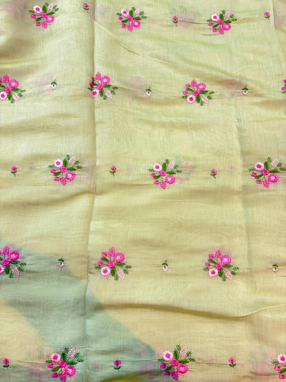 PASHPINA SILK EMBROIDERED FABRIC 44" WIDTH