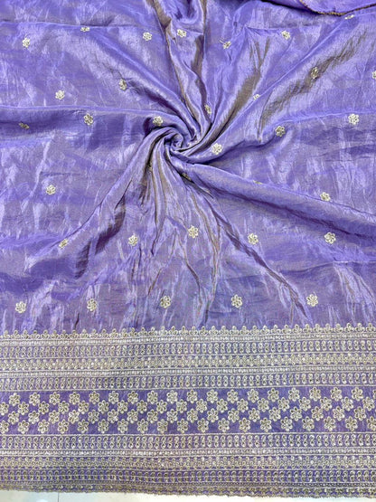 Premium🥻 Viscouse tissue👗 border fabrics beats work beautiful  design width 44