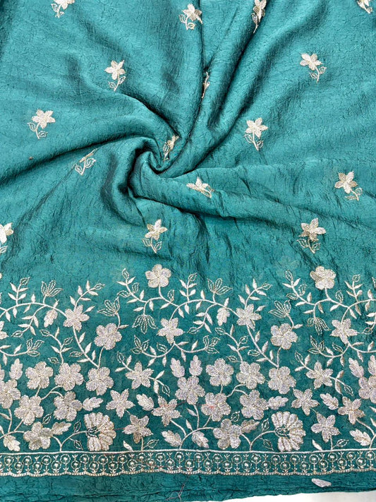 Premium🥻 Viscouse tissue👗 border fabrics beats work beautiful  design width 44