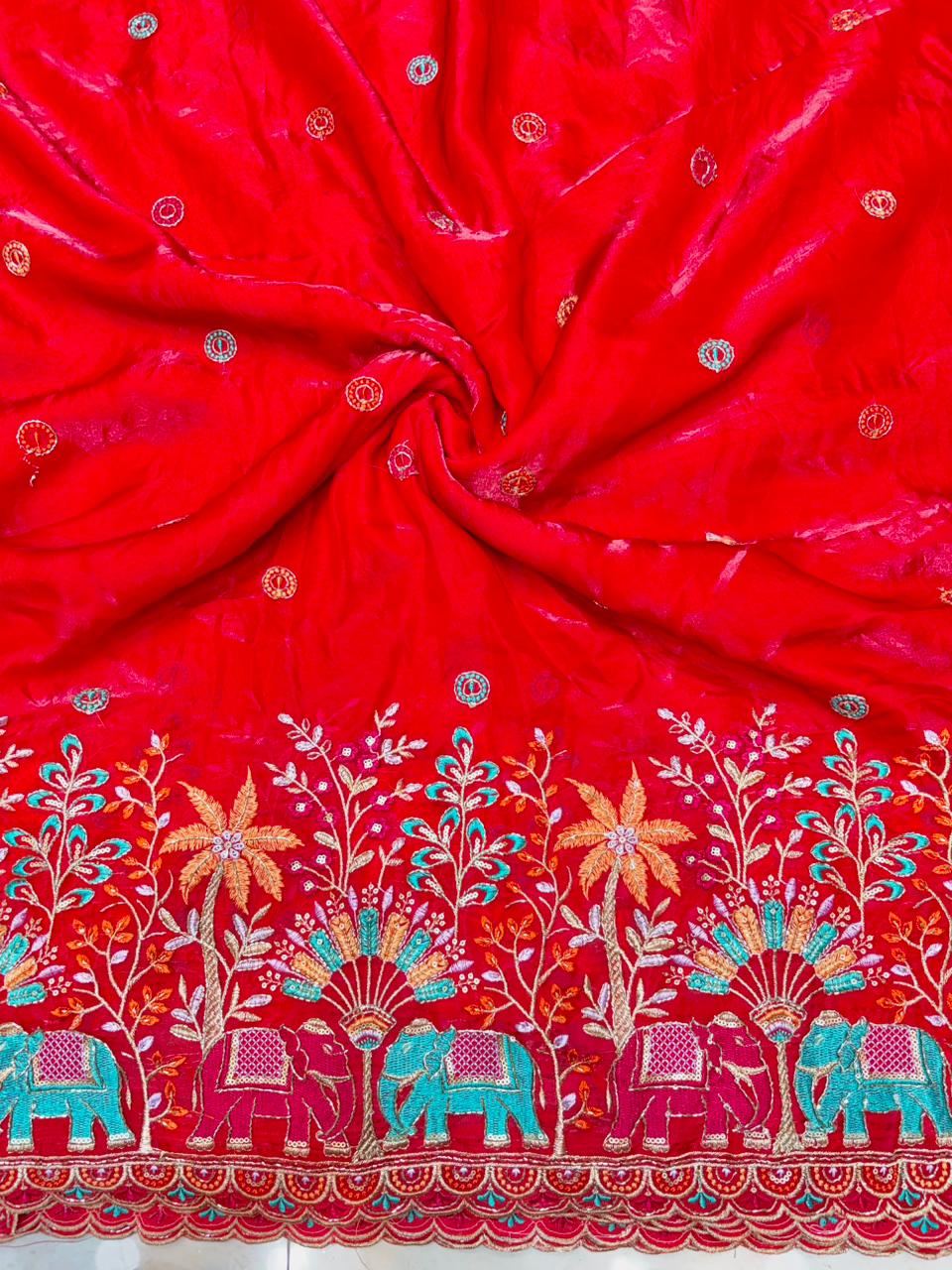 Exclusive 🥻 fendy imported 👗 border fabrics beats work beautiful desing width 44